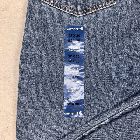 VTG Carhartt Relaxed Fit Denim Jeans Men’s Size 52x30 B17STW Deadstock NWT - Picture 4 of 11